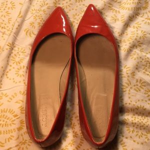 J. Crew italian leather poppy red flats